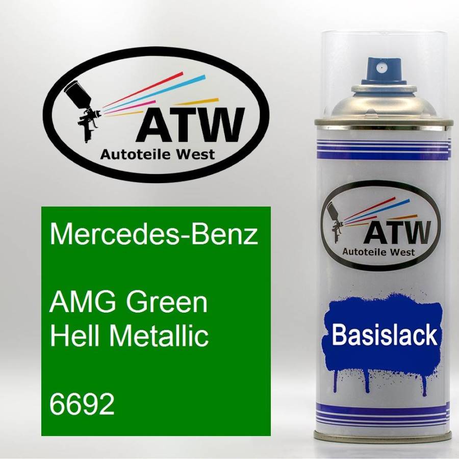 Mercedes-Benz, AMG Green Hell Metallic, 6692: 400ml Sprühdose, von ATW Autoteile West.